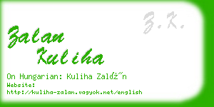 zalan kuliha business card